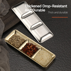 Juego de Platos Coreanos de Oro y Plata para Salsas y Condimentos, de Acero Inoxidable 1/2/3, para <span class=keywords><strong>Sushi</strong></span> - Product Image 5
