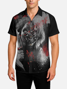 Mens <strong>Chucky</strong> Play Halloween <strong>Shirt</strong> Horror Movie Print Short Sleeve Casual Summer Party <strong>T</strong> <strong>Shirt</strong> Costume Clothing Wholesale - Product Image 2