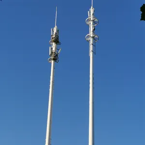 Monopod Telekomunikasi GSM Tiang Tinggi Kualitas Terbaik dan Antena 5G Monopod Menara Telekomunikasi