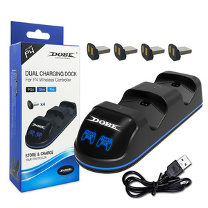 Soporte de estación de carga para <span class=keywords><strong>PS4</strong></span>/<span class=keywords><strong>PS4</strong></span> Slim/<span class=keywords><strong>PS4</strong></span> Pro, cargador Dual USB - Product Image 1