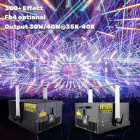 Projecteur laser DJ professionnel programmable ILDA 30W 40W pour extérieur IP65 IP54, effet logo 3D RGB, animation disco, spectacle lumineux