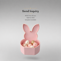 Boîte cadeau en forme de lapin de Pâques, logo personnalisé, finition mate, pour chocolats et bonbons, emballage cadeau de fêtes, vente en gros, directement de l'usine
