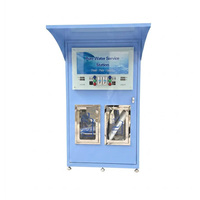 Máquina Expendedora de Agua Pura RO Fría y a Temperatura Ambiente con Refrigeración por Compresión Automática y Dos Ventanas de Llenado