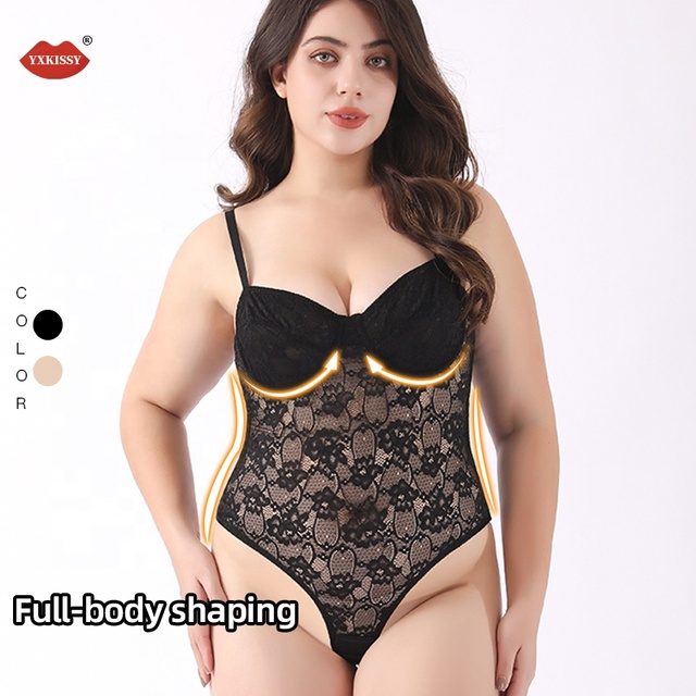 Sexy Breathable Backless Lace Tummy Control Bodysuit for Women Sheer See-Through Erotic Teddy Alluring Lingerie