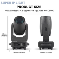 Última Lámpara de Cabeza Móvil de Haz de Alta Potencia de 251W DMX512 RDM con Posicionamiento Magnético para Iluminación de Escenarios de Clubes, DJ y Conciertos