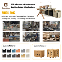 Postes de travail de conception italienne personnalisés, mobilier de bureau moderne, postes de travail modulaires en panneaux pour 4 personnes avec tiroir