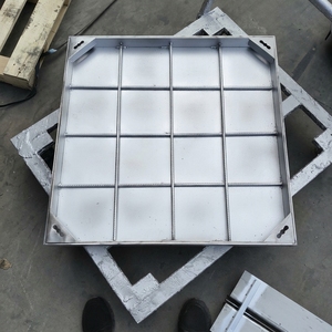 Tapa de alcantarilla cuadrada moderna antiestática de acero inoxidable galvanizado OEM/ODM 300x300mm para sistema de drenaje exterior - Product Image 5