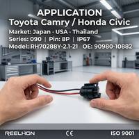 Connecteur automobile étanche femelle 8 broches scellé TS090 RH70288Y-2.1-21 6189-0149 90980-10882 pour faisceau de capteurs ECU Toyota Honda