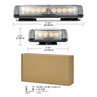 Nouvelle lampe stroboscopique à diode lumineuse rotative 24W, étanche, pour toit, bande lumineuse d'avertissement magnétique, signal d'urgence 12V