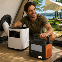 Générateur solaire portable Lezet 1152Wh, station d'alimentation AC 1200W max avec entrée solaire et port de charge pour véhicule