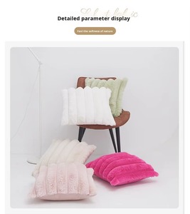 Luxury Plush <b>Lumbar</b> Pillow Ribbed Backrest Cushion Soft Decorative Throw Pillow for Sofa Bedroom <b>Office</b> <b>Chair</b> Decor - Product Image 5