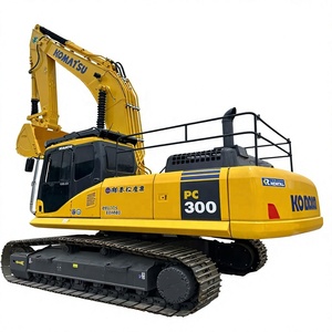 Excavatrice sur chenilles hydraulique KOMATSU PC300-8, PC300-7, PC350, couleur jaune, équipement de construction robuste - Product Image 1