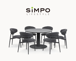 SIMPOLIFESTYLE Arredamento da Esterno Premium, Sgabello da Bar di Lusso per Giardino e Balcone, Sedia da Pranzo in Tessuto <span class=keywords><strong>FERRARA</strong></span> con Struttura in Alluminio - Product Image 3