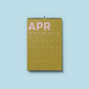 Calendrier imprimé inspiré des plans architecturaux avec détails de dessins techniques et système de référence de grille pour les studios de conception - Product Image 1