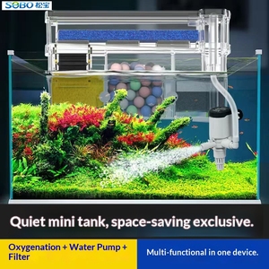 Filtre d'aquarium multi-étages SOBO à suspendre pour aquariums, oxygénation en cascade et système de filtration HOB ultra-silencieux JINYE - Product Image 3