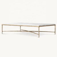 Table basse de forgeage de métal exquise de haute qualité villa département de maison d'hôtes endommagé peut personnaliser les meubles de salon d'exportation