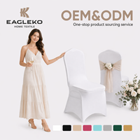Housse de chaise universelle blanche en spandex extensible, économique, pour hôtel, mariage, banquet ou fête - Vente flash