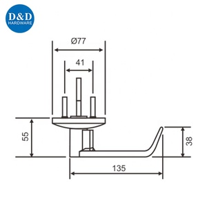 Roestvrijstalen En1634 Brandwerende Uitgang Apparaat Buiten Deurhendel Trimhendel Met Duwstang - Product Image 6