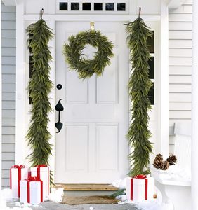 Guirlande de Noël en pin artificiel YUELIAN, guirlande de pin réaliste verte pour cheminée, escalier, décoration de Noël, décoration de la maison - Product Image 5
