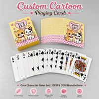 Cartes à Jouer Personnalisées de Dessins Animés, Cartes de Tarot Écologiques, Durables, Portables, Personnages Mignons Personnalisés, Boîte Cadeau Familiale en Papier