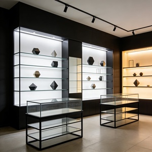 Comptoir de <span class=keywords><strong>vitrine</strong></span> de boulangerie OEM avec service de conception de marque, disposition modulaire pour café et pâtisserie - Product Image 2