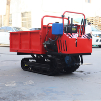 CE EPA Hydraulic Tipping 750KG Mini Dumper Muldenkipper Crawler Mini Crawler Transport Truck Gummi ketten transporter