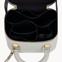 Trousse de Maquillage de Voyage Luxe en PU, Portable, avec Fermeture Éclair, Boîte Rigide et Poignée Supérieure