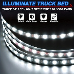 Striscia LED Bianca <span class=keywords><strong>2</strong></span> in 1 per Cassone Camion 150cm con Interruttore On/Off DRL per Pickup, SUV, Camper, Furgone, Barca, Lampada Decorativa 12V - Product Image 4