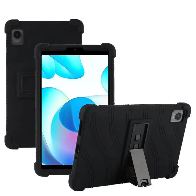 Untuk Realme Pad Mini 8.7 "2022 Anak-anak Kulit Lembut Shockproof Silikon Kasus Tablet Cover untuk Realme Pad Mini Funda KickStand Shell
