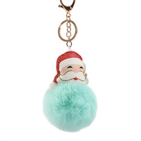 Porte-clés en peluche, cadeau de Noël, ornement de voiture minimaliste, boule suspendue de style nouveau, porte-clés Père Noël en fourrure