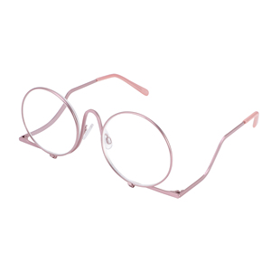 Gafas de Lectura Redondas de Metal para Mujer, Diseño Nuevo, OEM, para Maquillaje, Cualquier Color Pantone Disponible, CE - Product Image 4