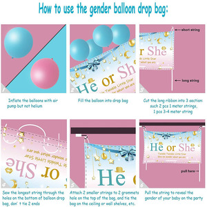 Fournisseurs Baby Shower Baby Shower Ideas Garçon ou Fille Favor Gender Reveal Drop Bag Gender Reveal Party Decoration ZA11 - Product Image 4