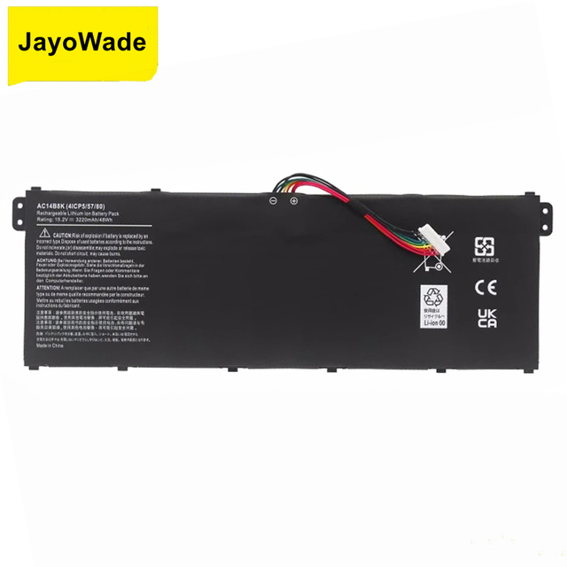 AC14B3K Laptop Battery for Acer Aspire R5-571T R5-571TG S14 CB3-511 Swift 3 SF314-51 R 11 R3-131T S14 15.2V 3220mAh AC14B3K