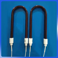 Tube chauffant en fibre de carbone en forme de U, chauffage électrique, lampe infrarouge lointain pour poêle, tube lumineux IP65, lumières IR, tension universelle