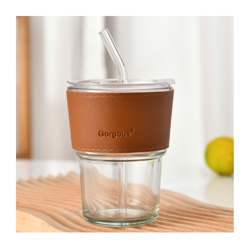 brown  +transparent cup