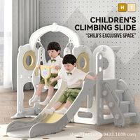 Ensemble de jeu multifonctionnel pour bébé, toboggan et balançoire en plastique, équipement de jeu intérieur sûr, adapté aux tout-petits, utilisation quotidienne en salle de jeux familiale
