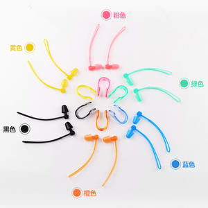 Juego de tapones para los oídos con clip para la nariz Jiehu Ac12 con cordón de silicona suave para nadar, para niños y adultos, azul, negro, rosa, amarillo, naranja, verde - Product Image 4