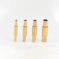 Fermoir cylindrique plaqué or multi-tailles, composants métalliques de qualité supérieure pour la fabrication de bijoux DIY, 1/1,5/2 mm, accessoires, Chine