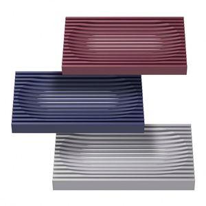 Kitchen Cleaning Brush Storage Rack Silicone Drain Box Bathroom Storage Box Non-Slip <b>Soap</b> Tray Dish <b>Holder</b> - Product Image 3