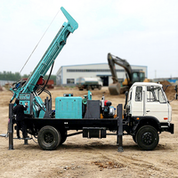 Foreuse rotative sur chenilles pour puits d'eau, robuste, haute efficacité, alimentée au diesel, profondeur max. 300 m