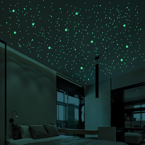 Pegatinas 3D que brillan en la pared, decoración de pared para dormitorio, estrellas que brillan en la oscuridad - Product Image 3