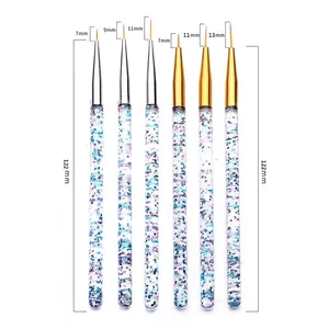 Lot de 3 stylos de nail art en acrylique pour rayures françaises, pointes 3D, stylo de dessin de lignes fines pour manucure, pinceaux pour gel UV, outils de peinture - Product Image 6