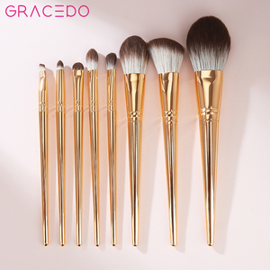 Ensemble de pinceaux de maquillage professionnels Gracedo ensemble de 8 pièces en or pinceaux de maquillage ensemble de pinceaux de maquillage professionnels - Product Image 6