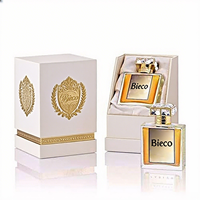 Bouteille d'huile de parfum vide de qualité de luxe de 50ml, logo gratuit personnalisable, boîte d'emballage en papier de style arabe créatif, boîte-cadeau en relief