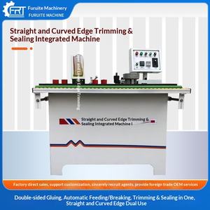 เครื่องเชื่อมไม้แบบอัตโนมัติ พร้อมระบบซีลและตัดแต่งในเครื่องเดียว เครื่องป้อนอัตโนมัติขนาดเล็ก สำหรับงานโค้งและเส้นตรง - Product Image 1