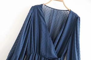 Estate <span class=keywords><strong>tre</strong></span> <span class=keywords><strong>quarti</strong></span> <span class=keywords><strong>manica</strong></span> donna abito Casual volant in pizzo Chiffon Boho Mini spiaggia abiti da donna - Product Image 6