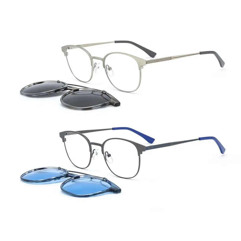 G15 yeşil polarize güneş gözlüğü üzerinde metal asetat çerçeve klip sıcak satış moda high end güneş gözlüğü toptan