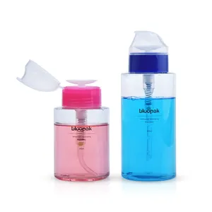 Makyaj plastik oje çıkarıcı şişe ile pompa, göz oje basın pompası makyaj çıkarıcı şişe, tırnak kaldırma pompa şişesi