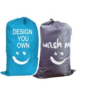 Hot Selling Travel Waterproof Large Size Nylon Polyester Washable <b>Drawstring</b> Laundry Bag for Dirty Clothes - Product Image 4