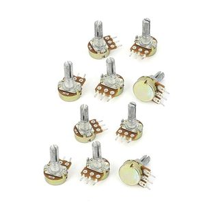 Rõ ràng trục 3 thiết bị đầu cuối chiết 10k ROTARY Potentiometer wh148 10K ohm Chiết